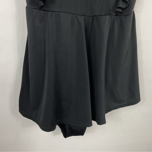 Denim & Co Beach Wrap Front Ruffle Swim Dress Size 10 - Picture 3 of 7